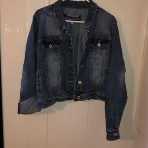 Plus size denim jacket